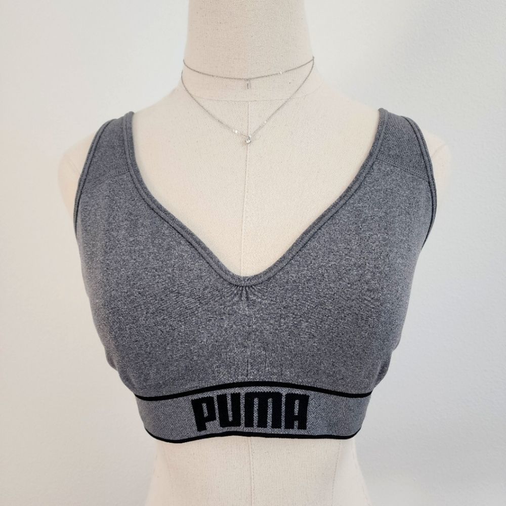 Gray Puma Sports Bra